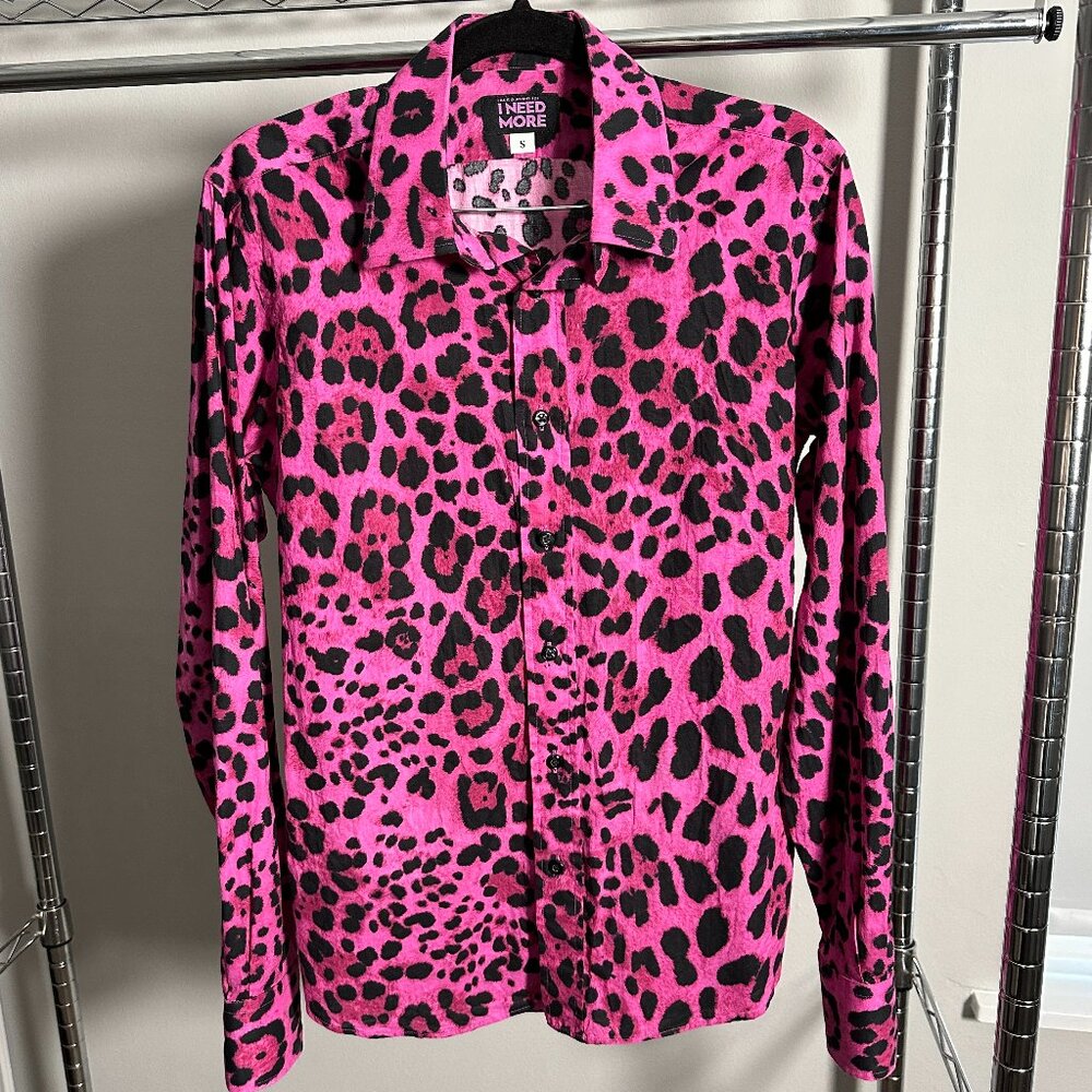⚡️ RARE ⚡️ I NEED MORE Pink Leopard Button Down